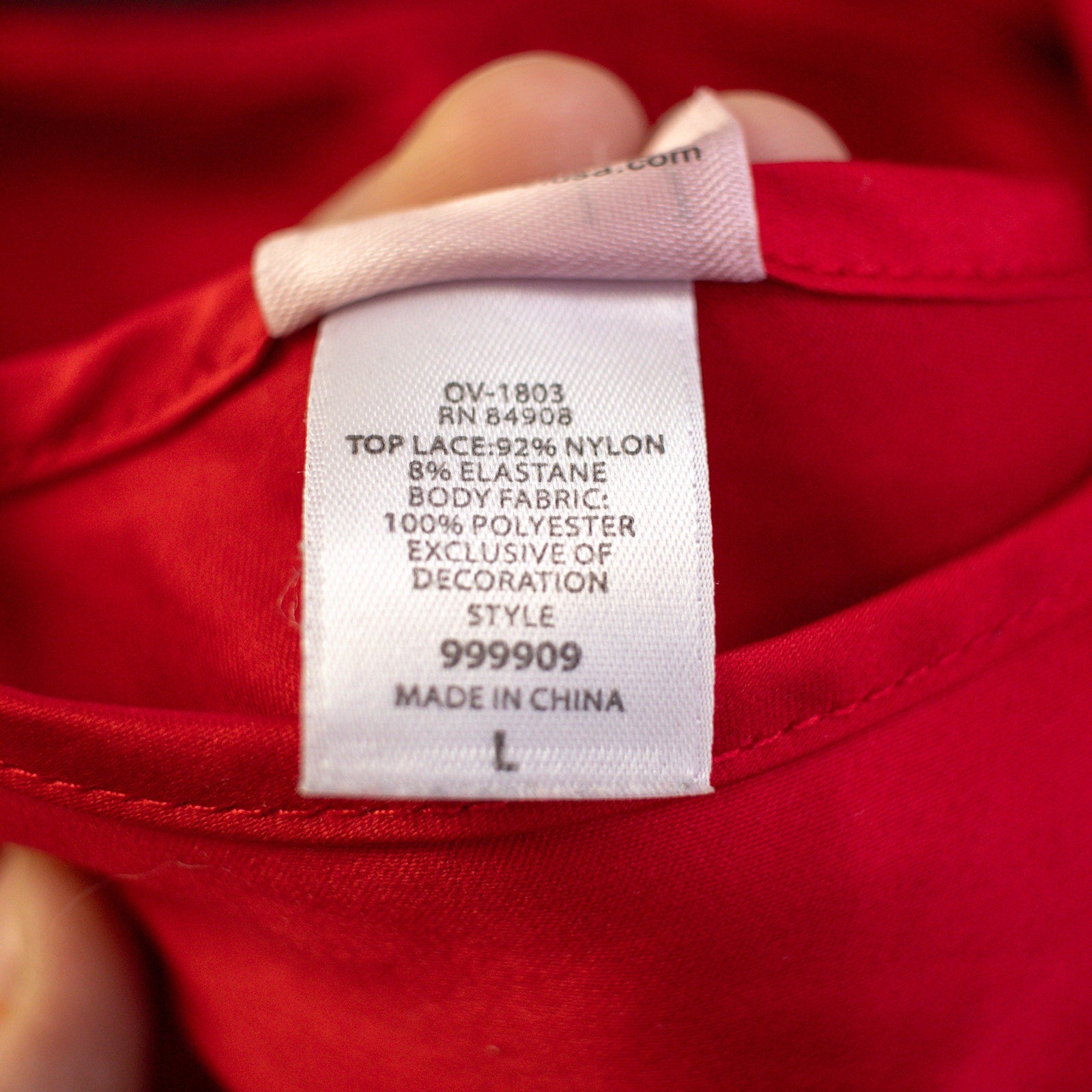 Jezebel Red and Black Lace Silky Slip Nighty Size Large