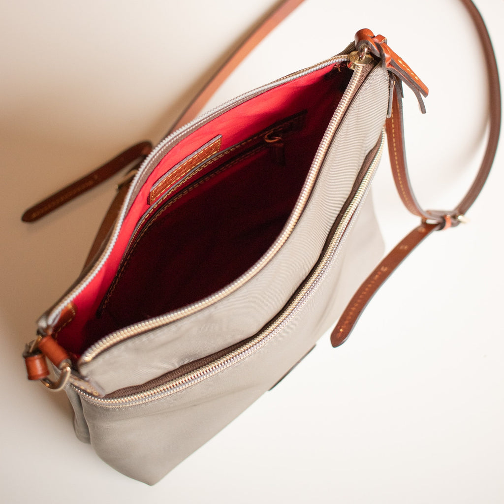 Dooney & Bourke Gray Crossbody bag Red Interior