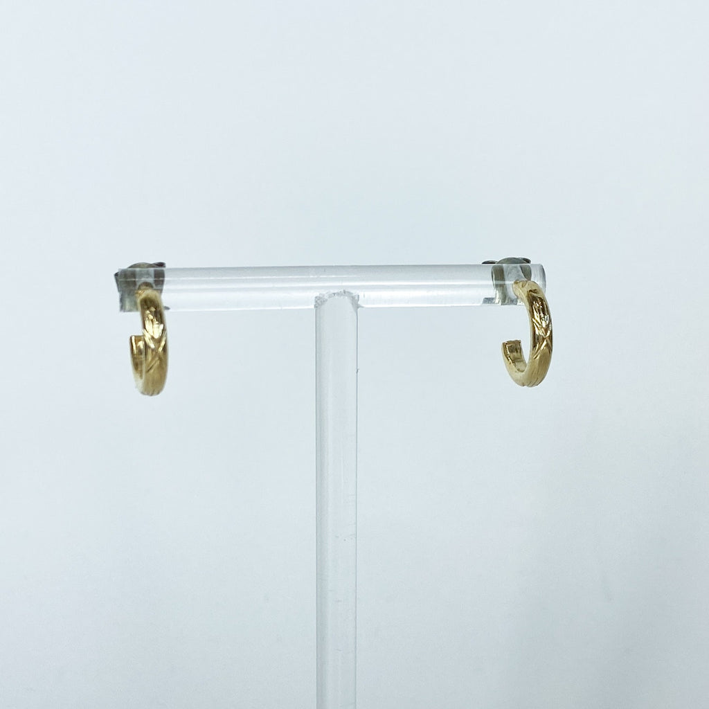 Vintage Small Gold Hoop Earrings