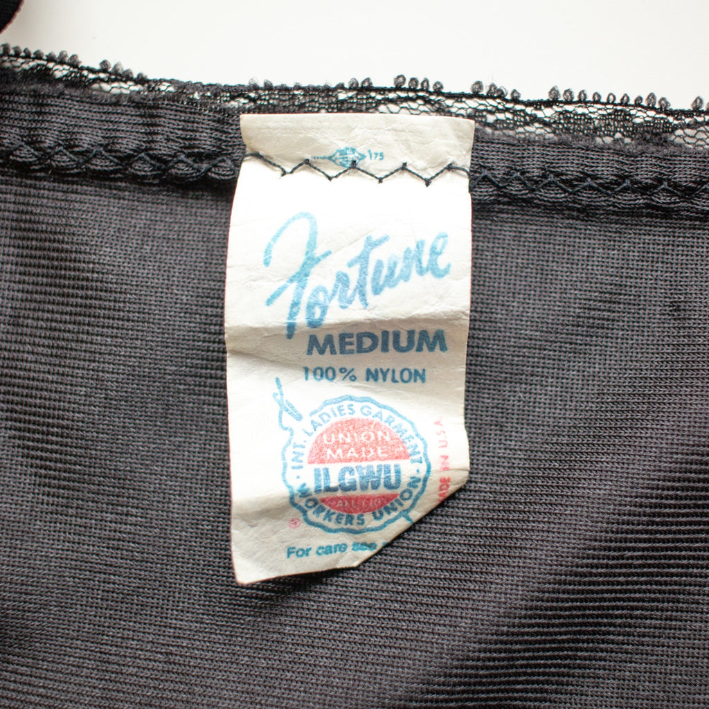 Union Made Vintage Black Lace Camisole