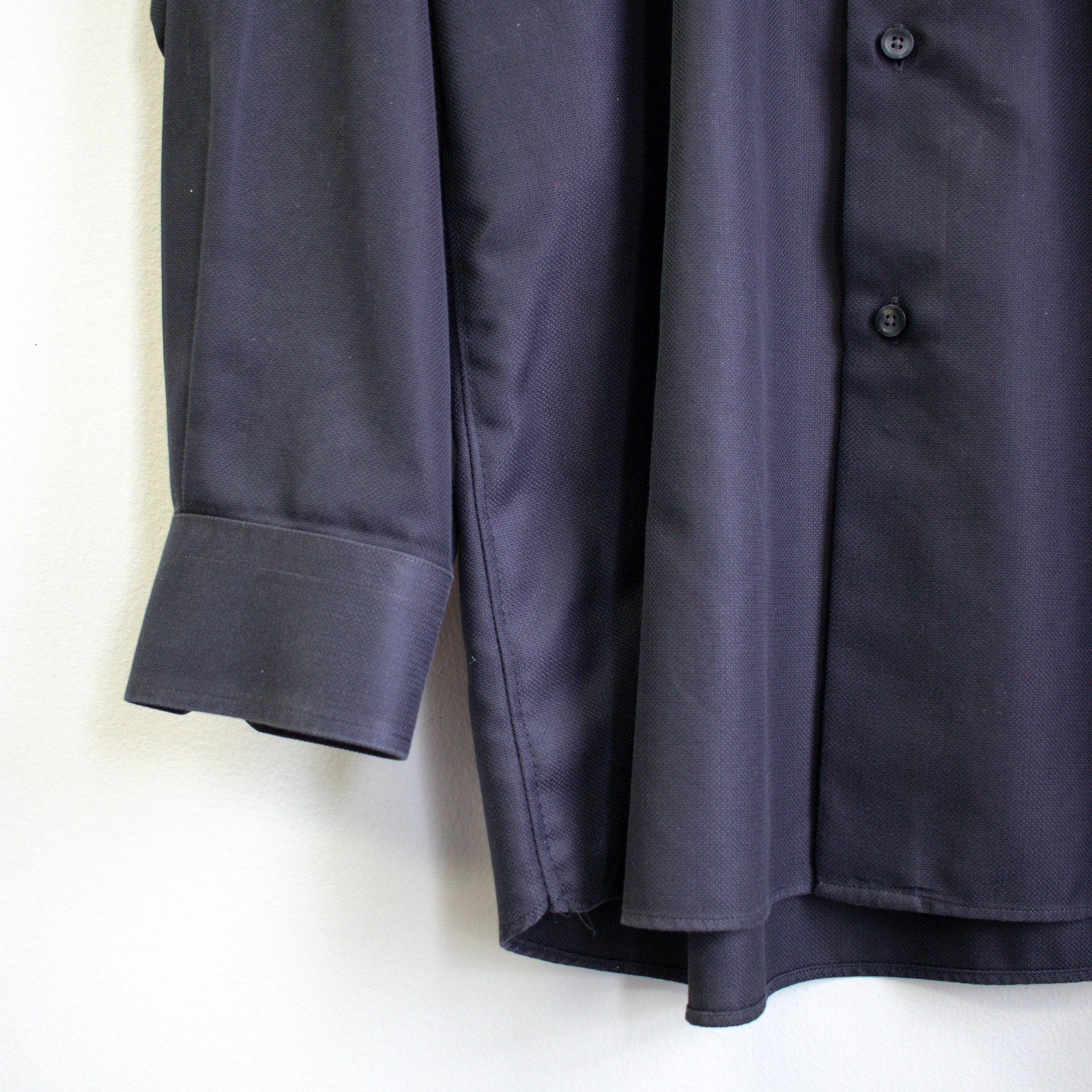 John W. Nordstrom Men's Medium Tailored Black Dress Shirt