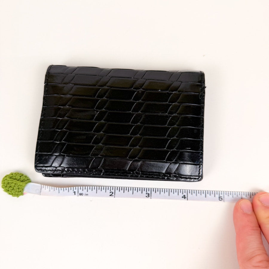Black Woven Leatherette Wallet