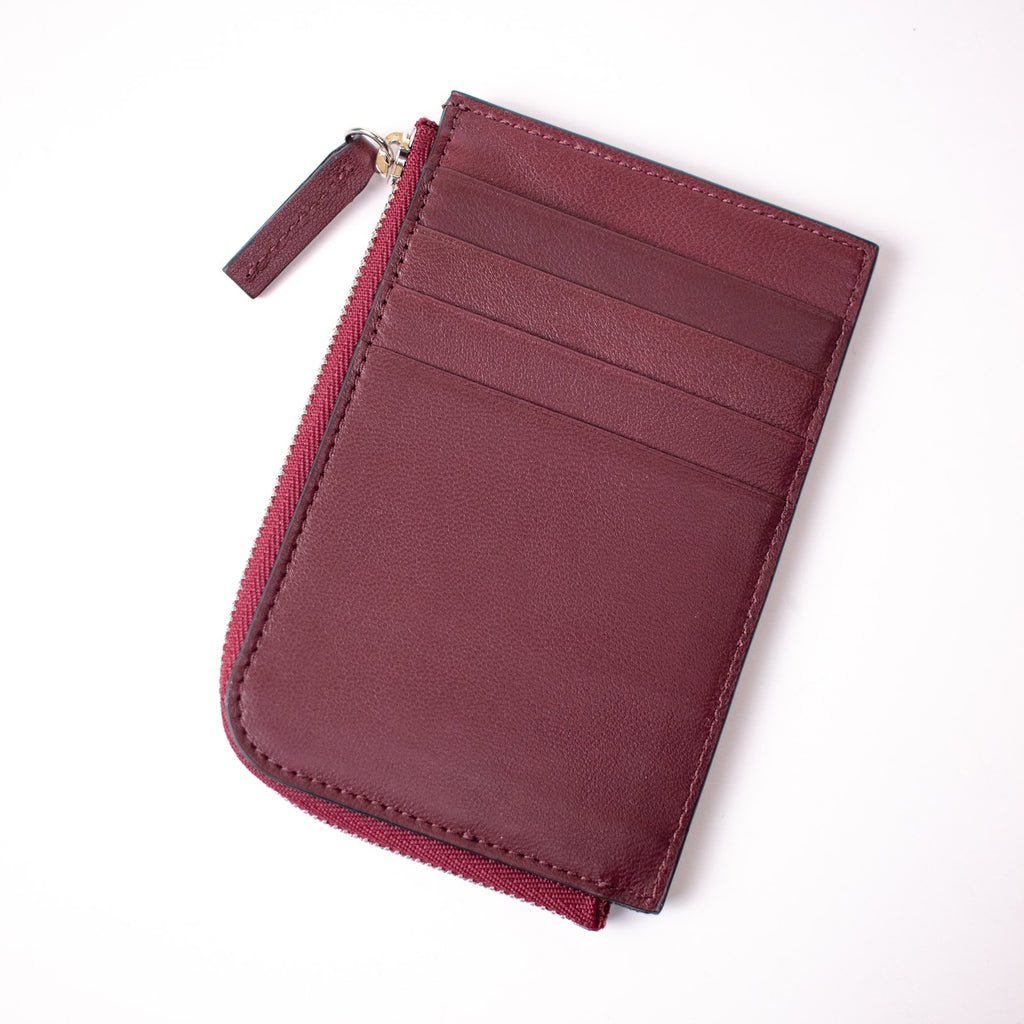 Hyer Goods Burgundy Piccolo Zipper Card Wallet