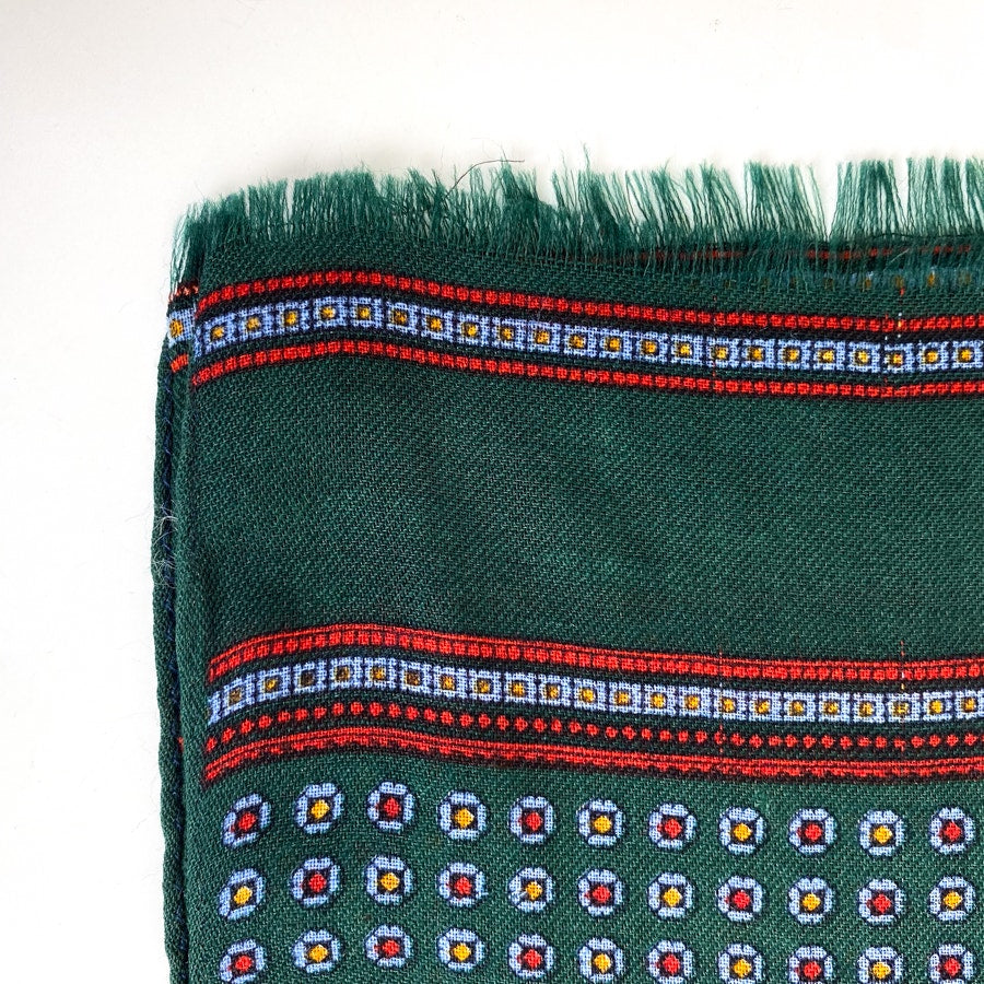 Men's Scarf Rectangle Green and Red