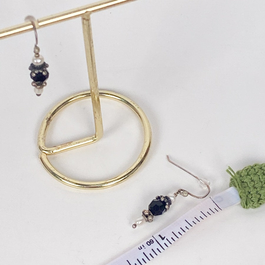 Sterling Silver and Freshwater Pearl Dangly Earrings