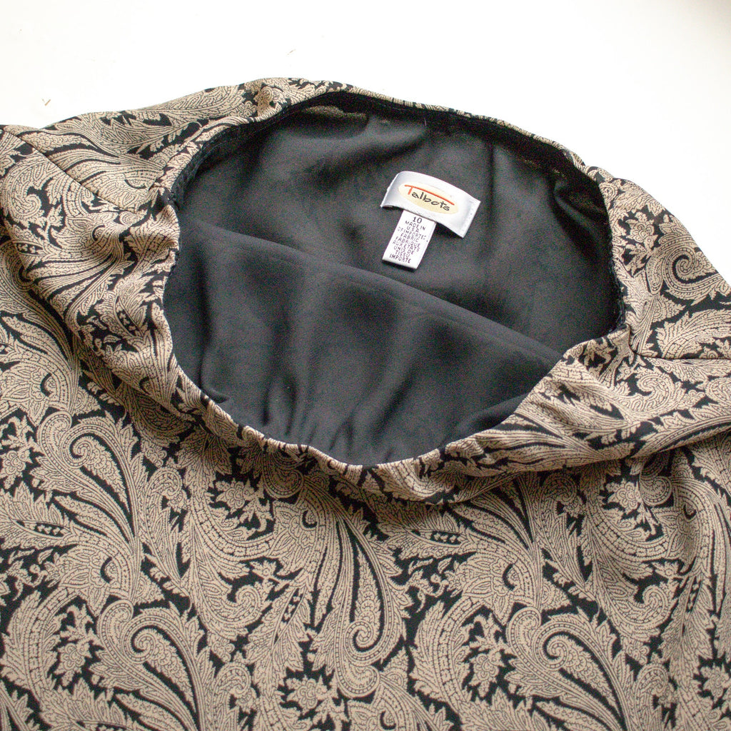 Talbots Paisley A-Line Midi Skirt Size 10