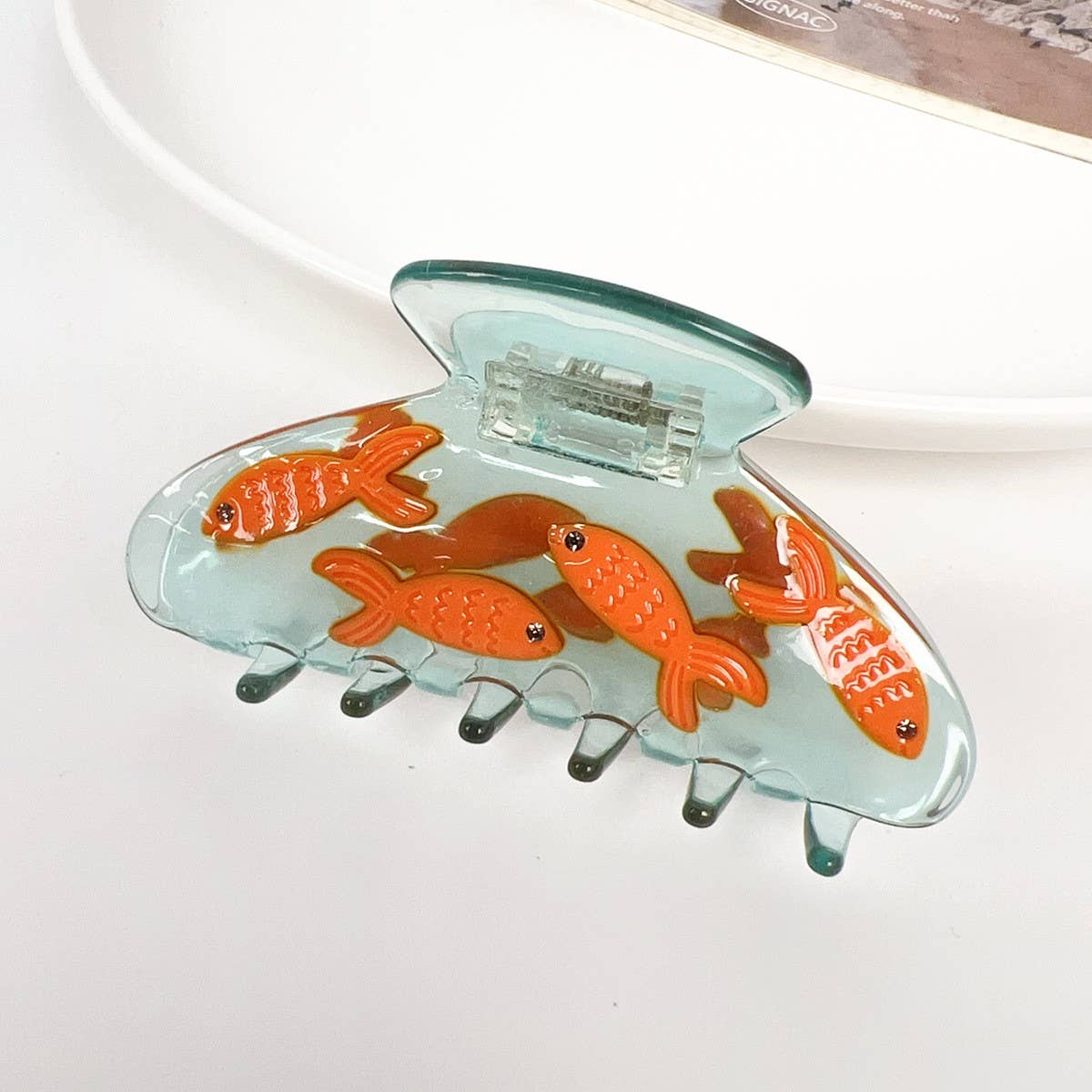 Mini Koi Fish Hair Claw - Cute Acetate Summer Clip_CWAHA2068