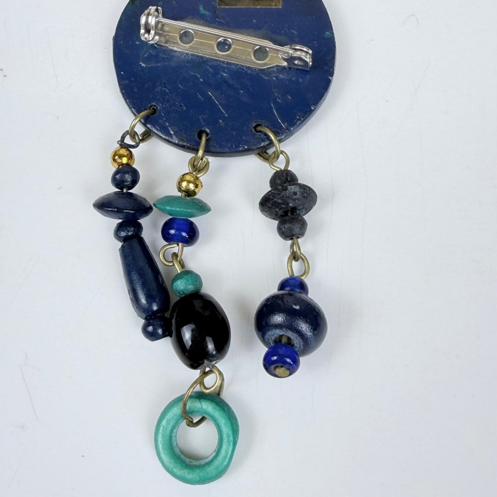 Vintage Brooch Made in India Dangly Pin