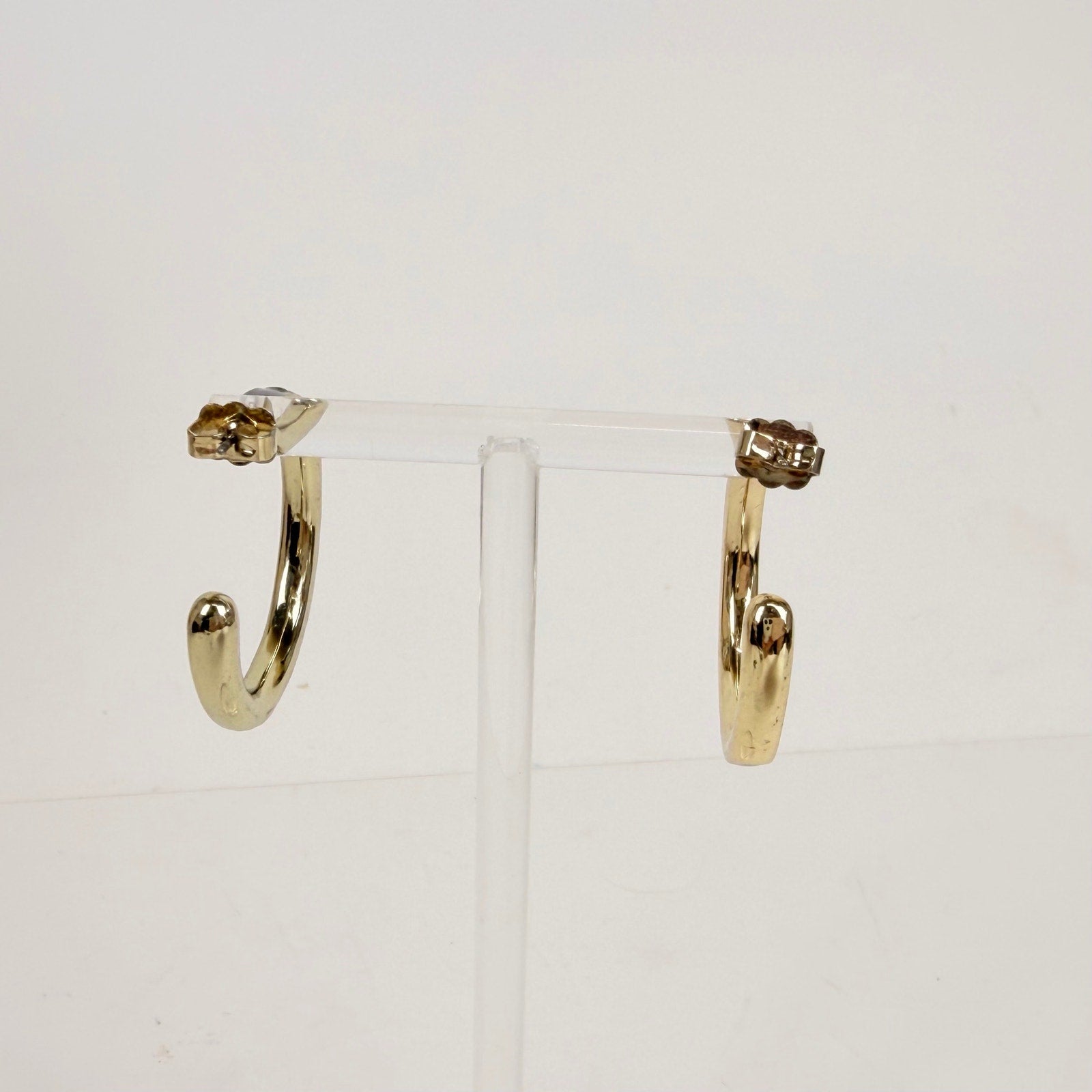 East Coast Prep Hoop Earrings | Black and Gold 1 inch Hoops