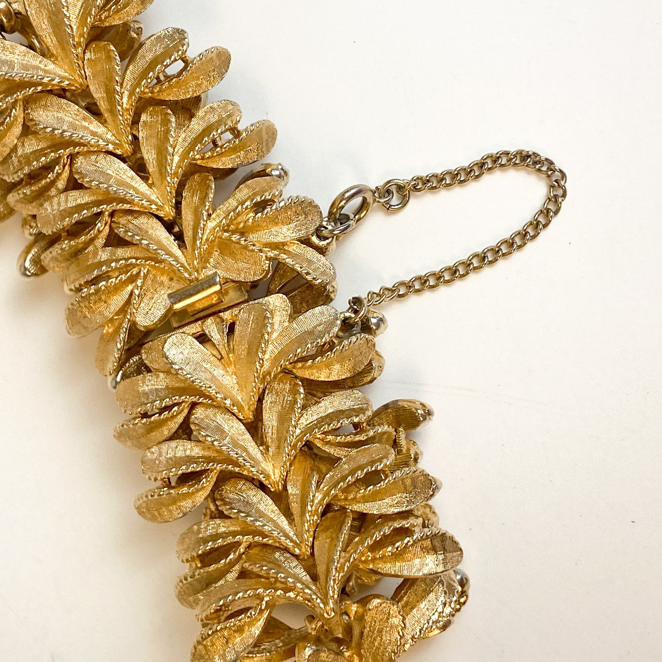 Francois Vintage Necklace Bracelet Set Matching Gold Tone Costume Jewelry