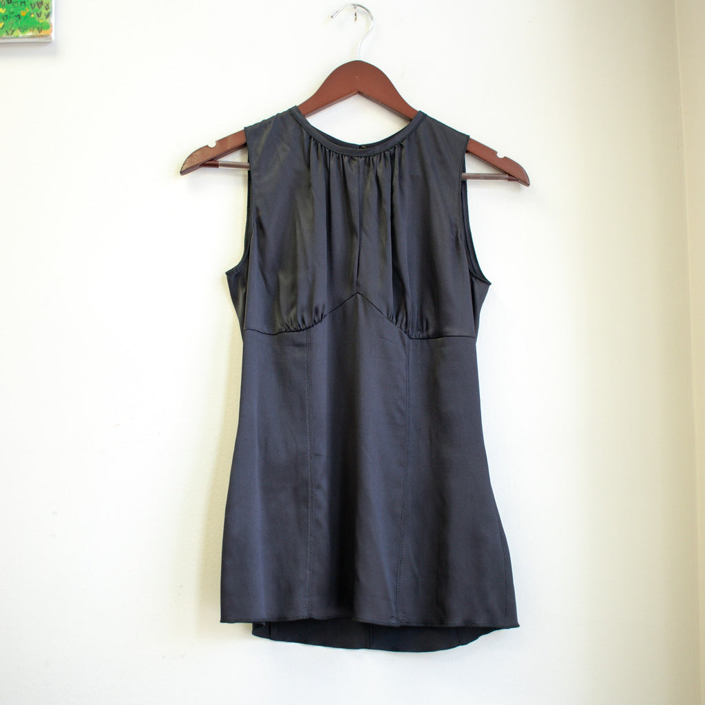 Dolce & Gabbana Black Silk Sleeveless Top Size 40