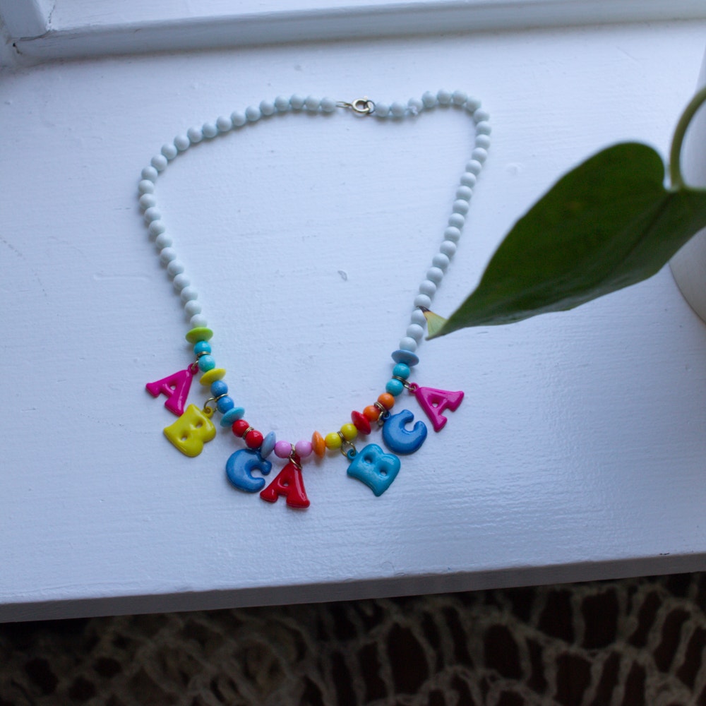 ABCs Colorful Beaded Necklace