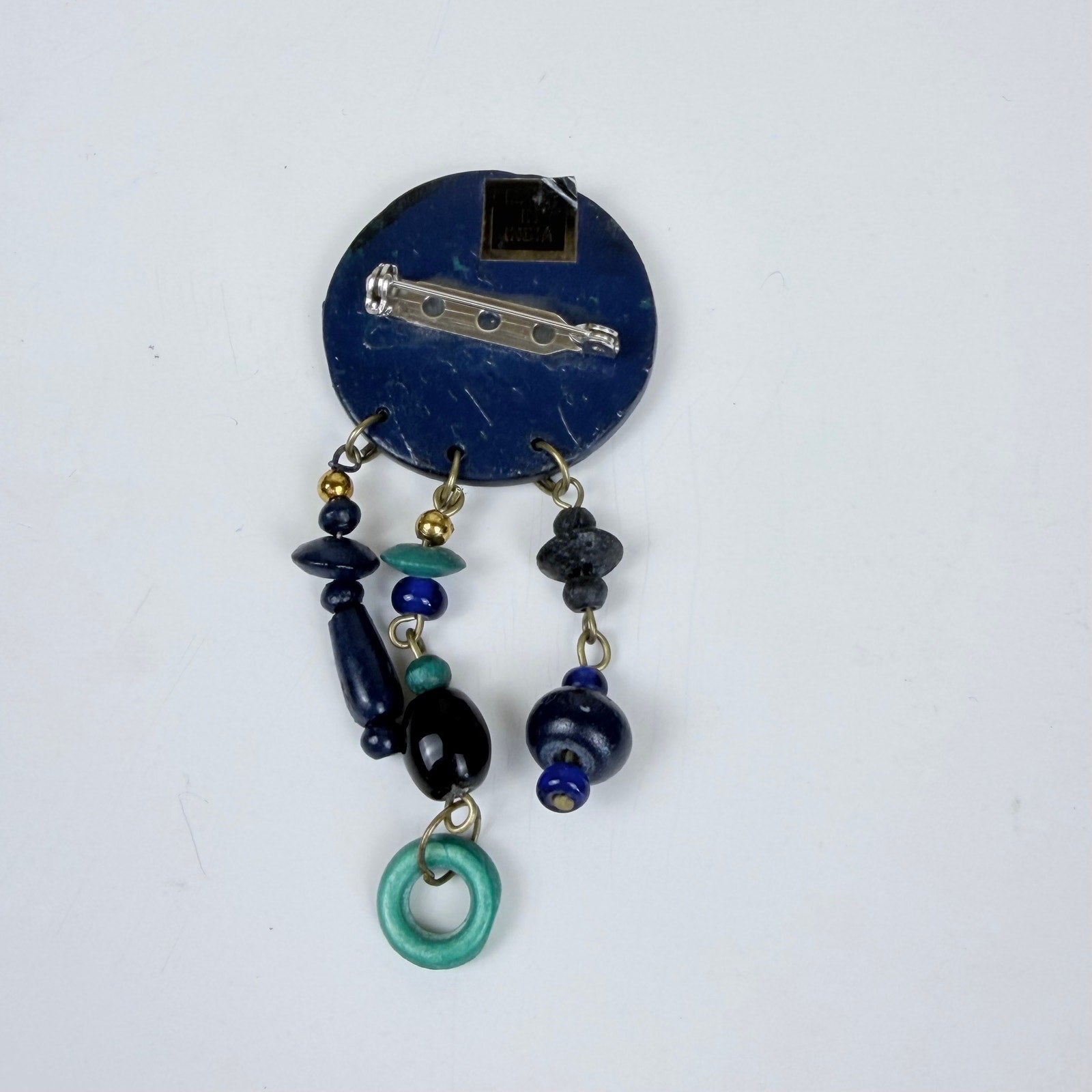 Vintage Brooch Made in India Dangly Pin