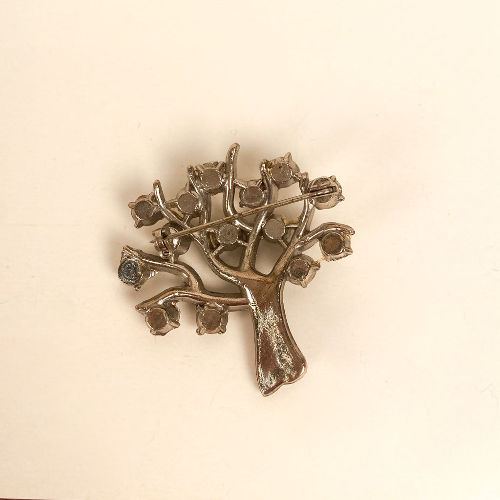 Tree of Life Rhinestone Brooch