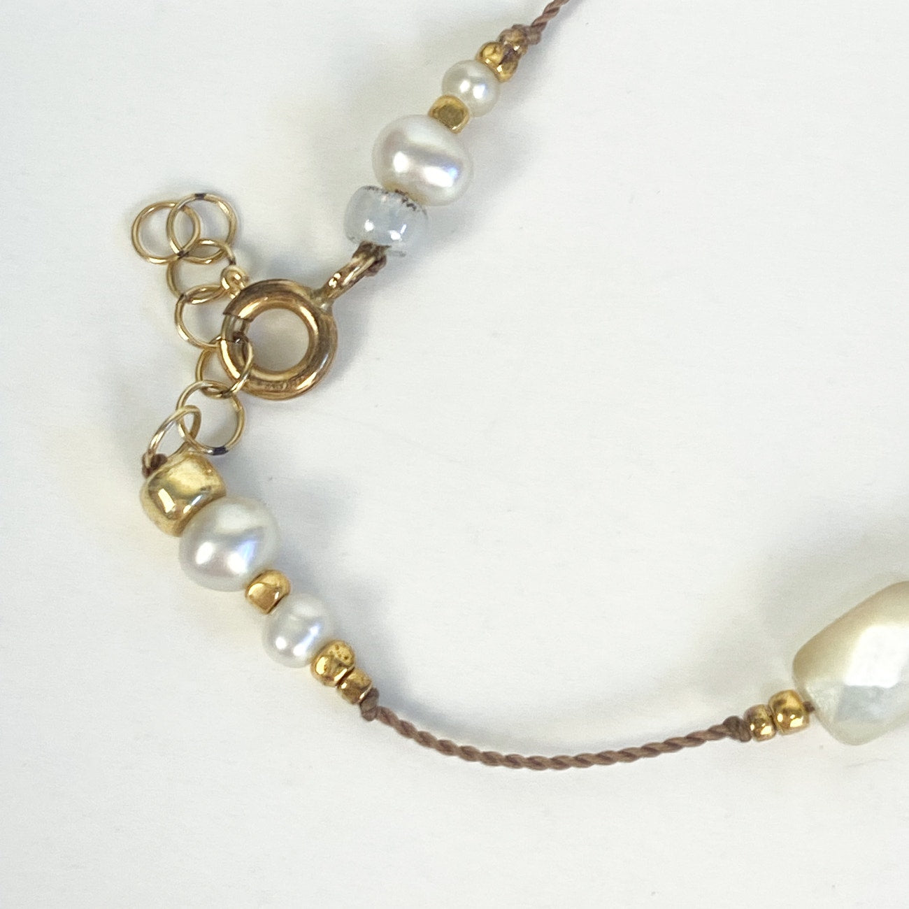 14ct GF and Freshwater Pearl Beaded Bracelet