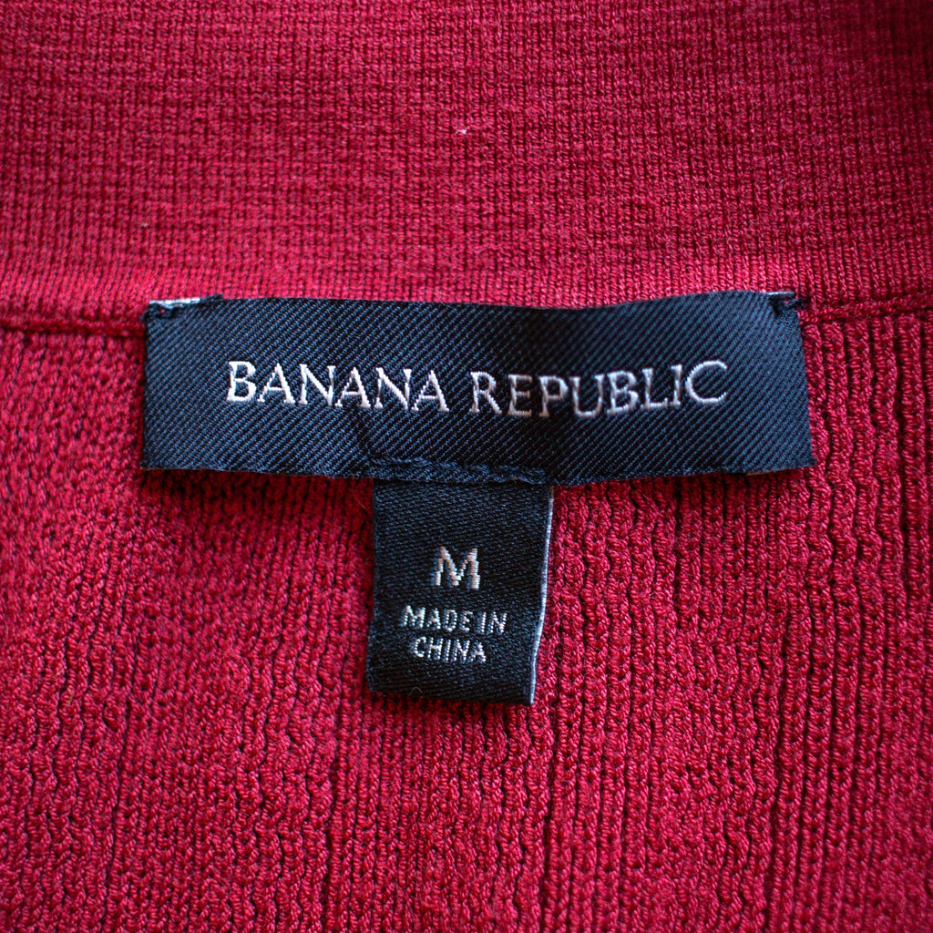 Banana Republic Red Ribbed Sleeveless Knit Top Size Medium