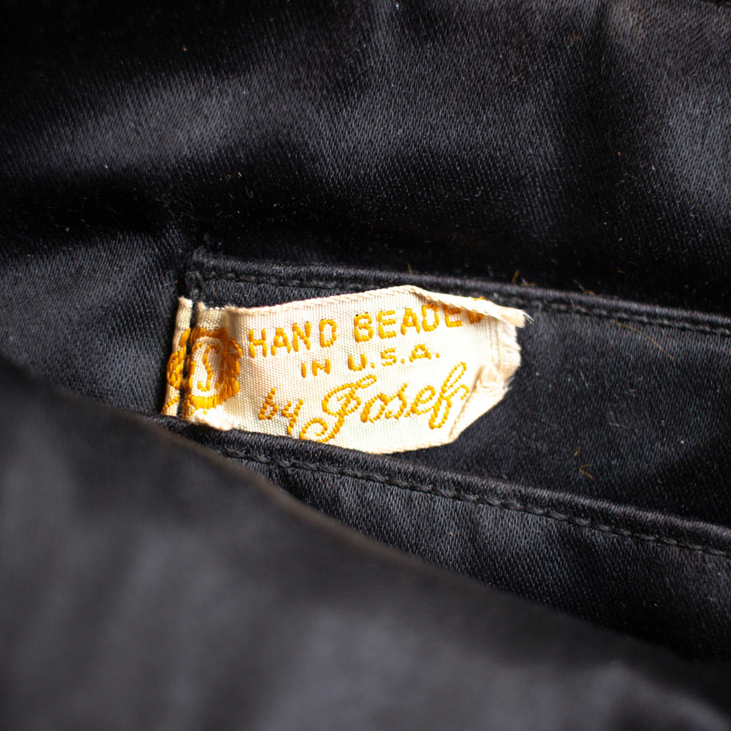 Vintage Black Beaded Clutch
