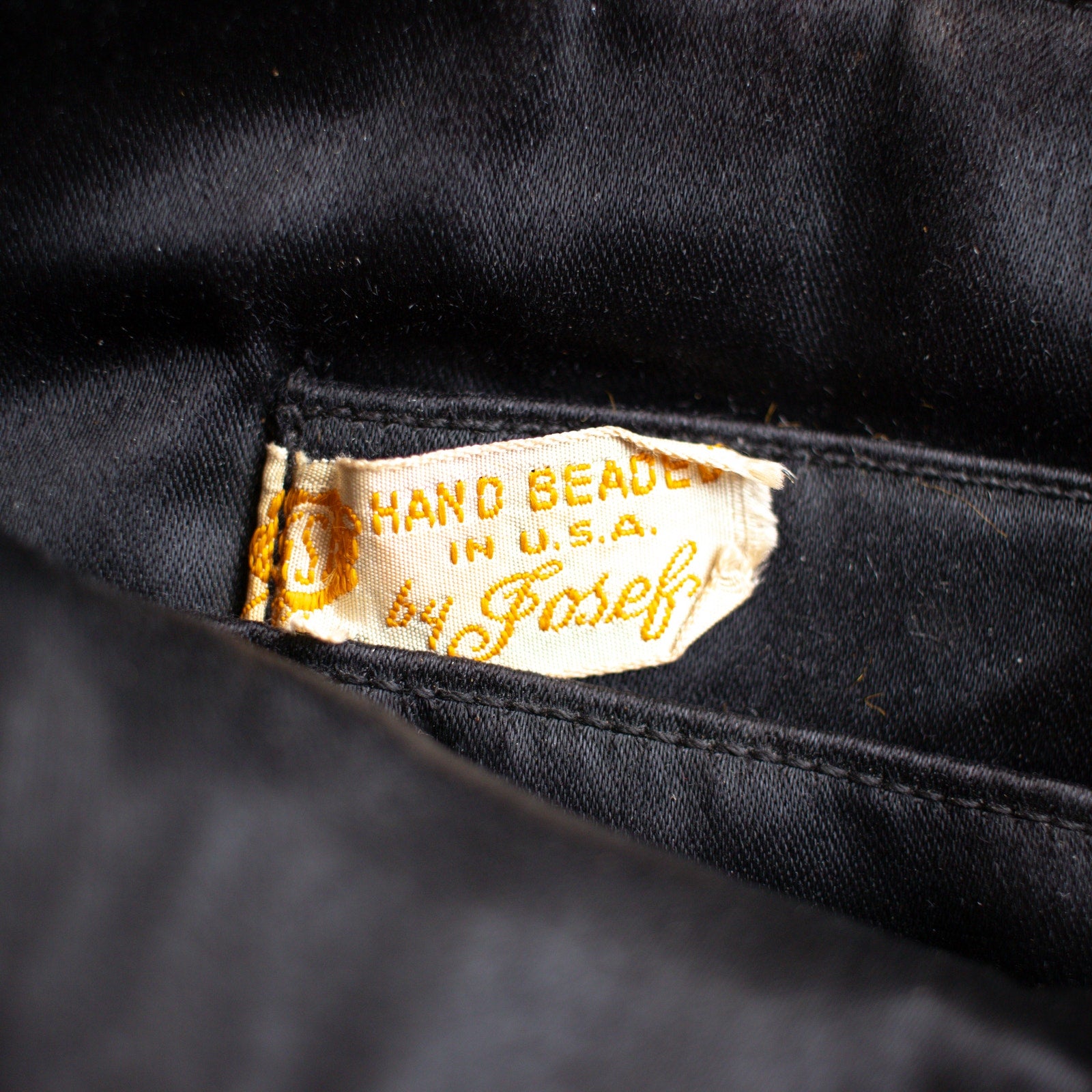 Vintage Black Beaded Clutch