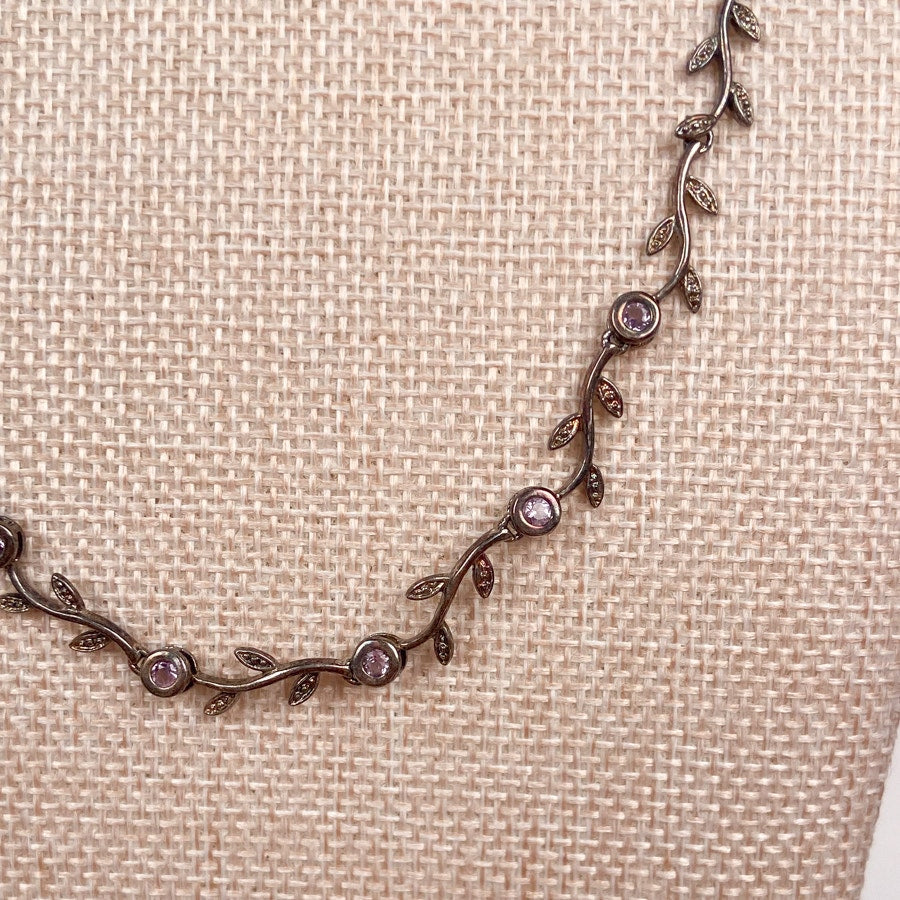 Sterling Silver and Amethyst Gemstone Necklace