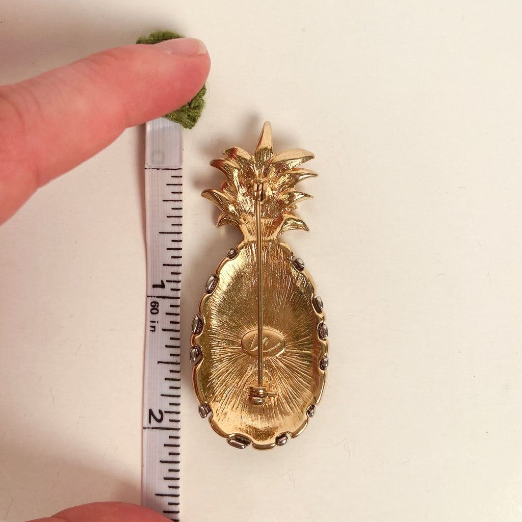 Liz Claiborne Pineapple Brooch Vintage
