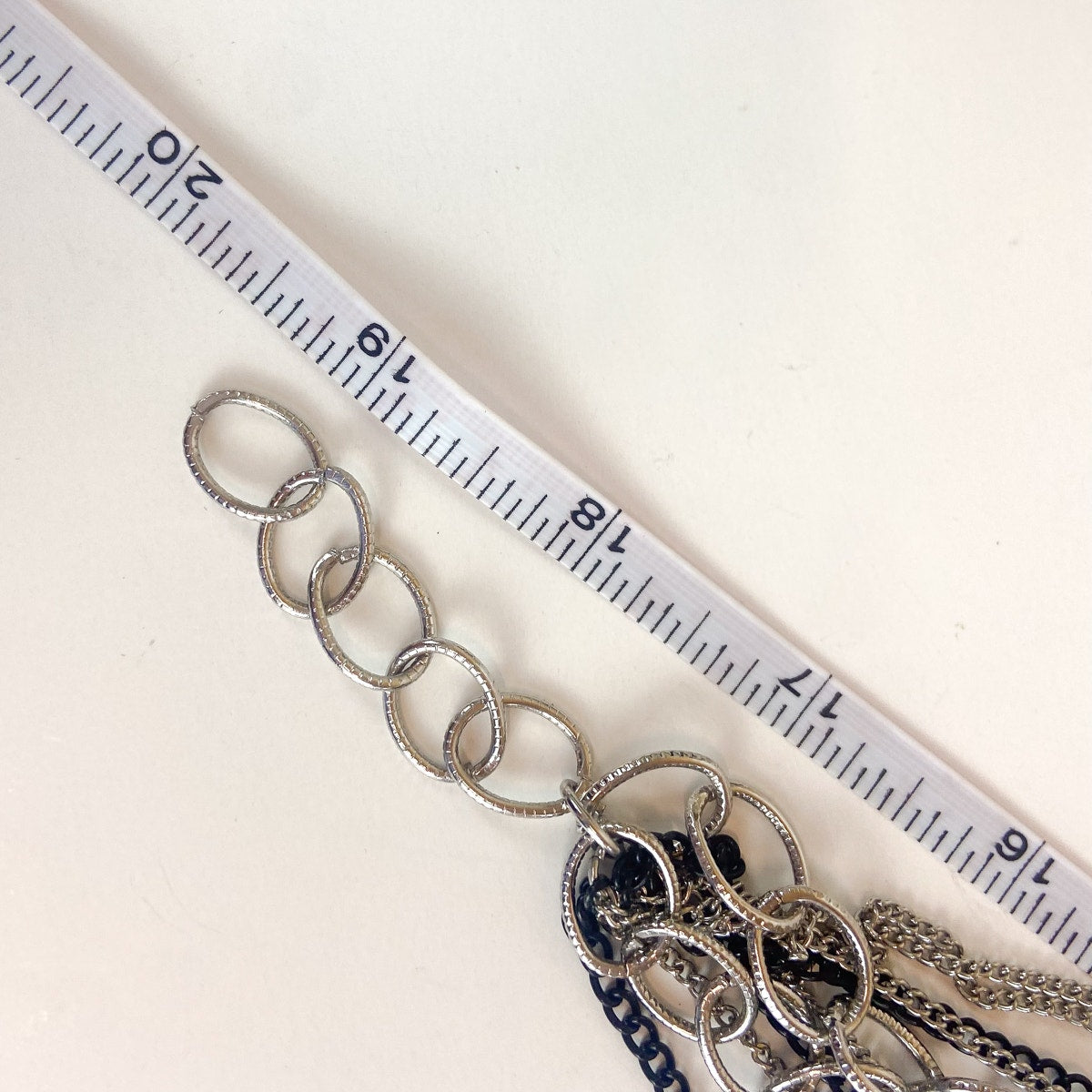 Indie Sleaze Multi-Strand Silver and Black New York and Company Necklace