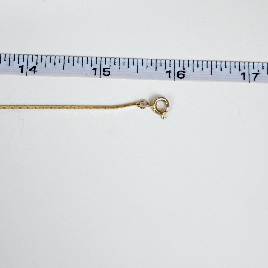 Delicate Station Necklace Pearlescent Beads Gold-Tone