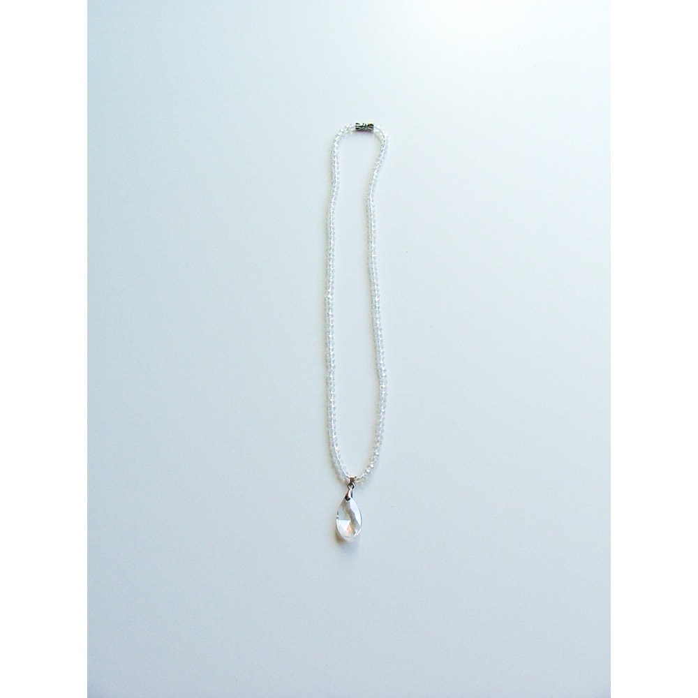 Sparkly Drop Beaded Pendant Necklace