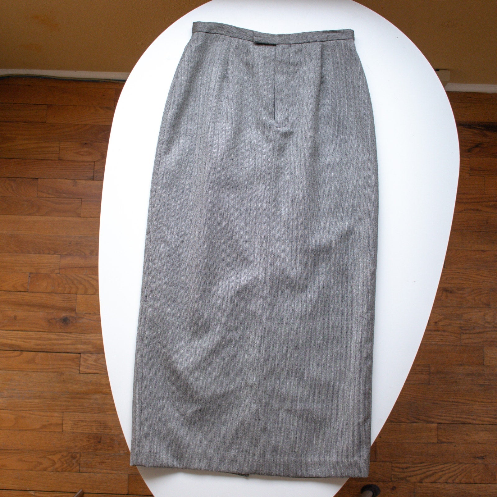 Vintage Long Gray Skirt Wool