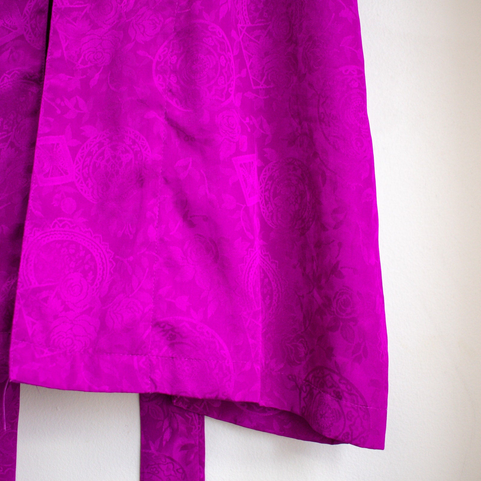 Victoria's Secret Magenta Floral Artisan Pajama Robe One Size Fits All