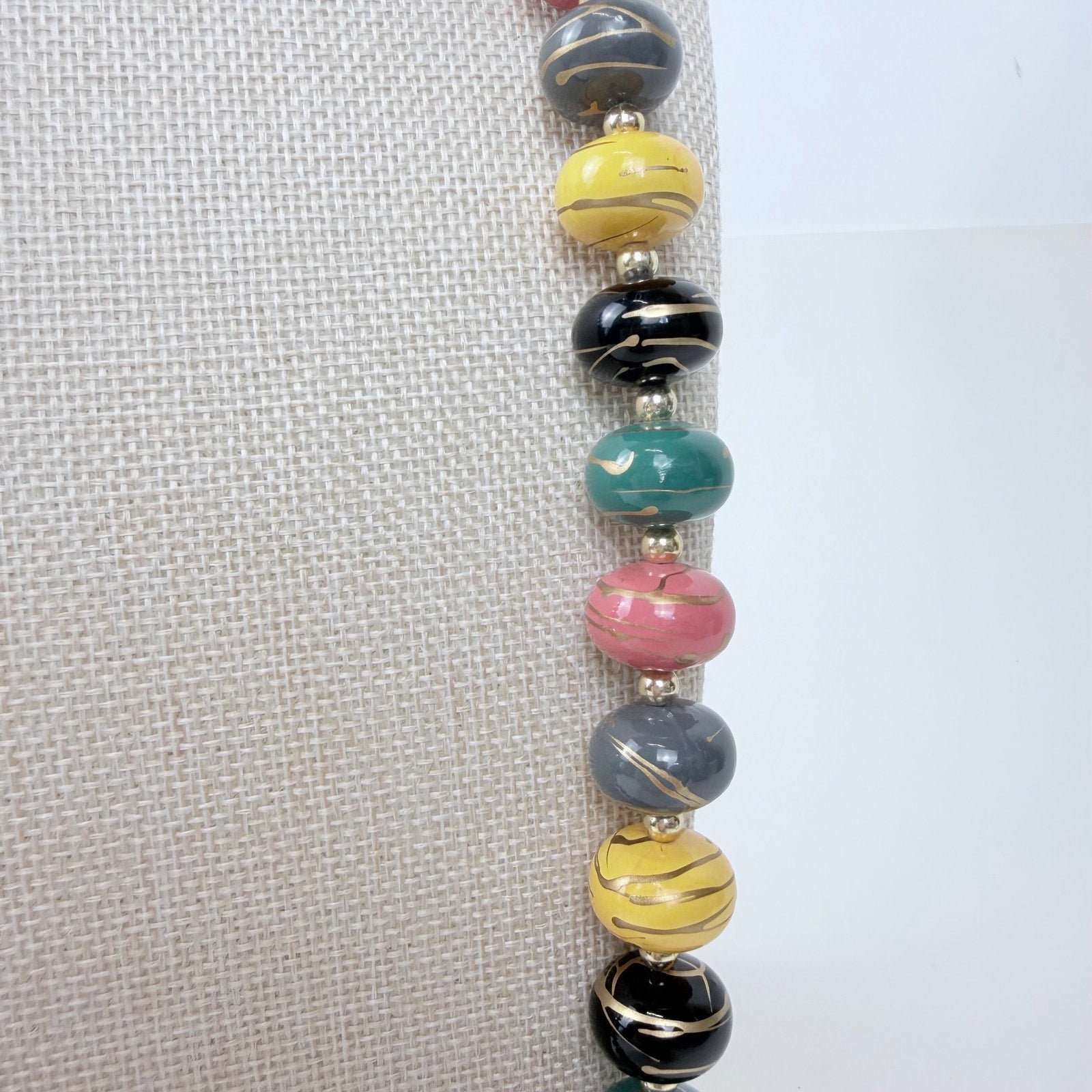 Colorful Chunky Beaded Statement Necklace
