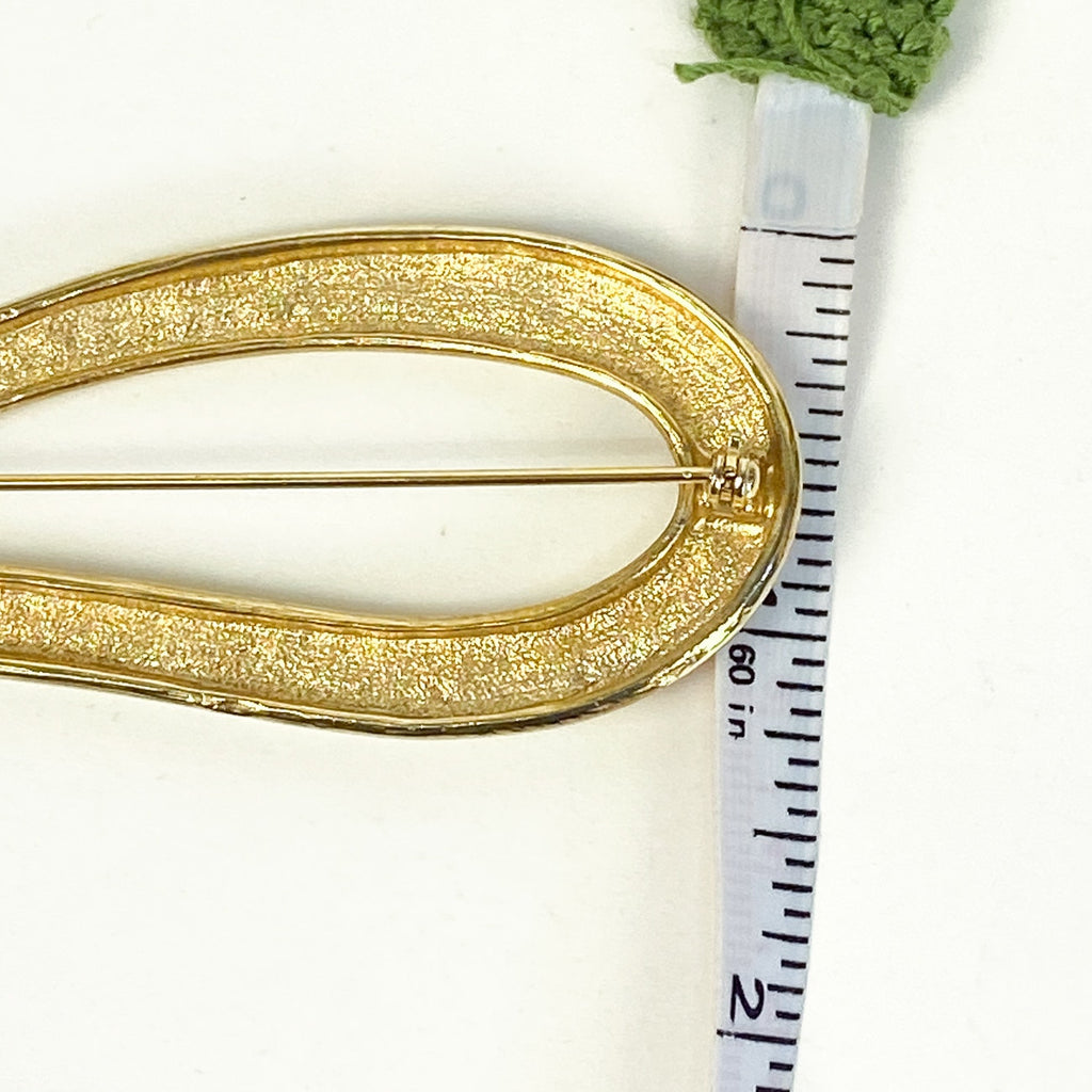 Vintage Gold Tone Large Brooch