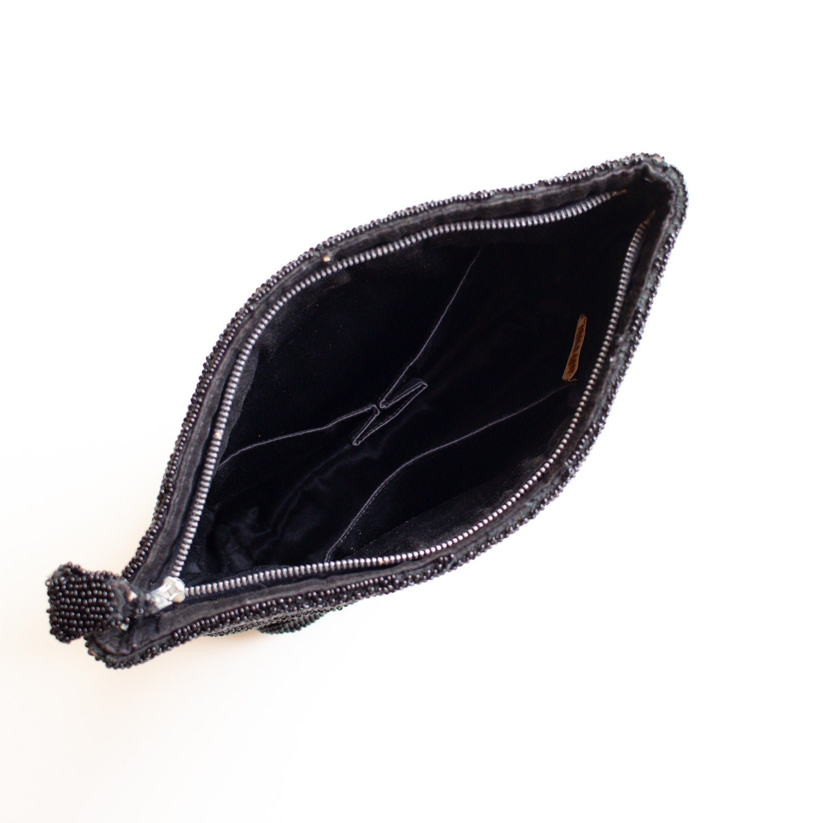 Vintage Black Beaded Clutch