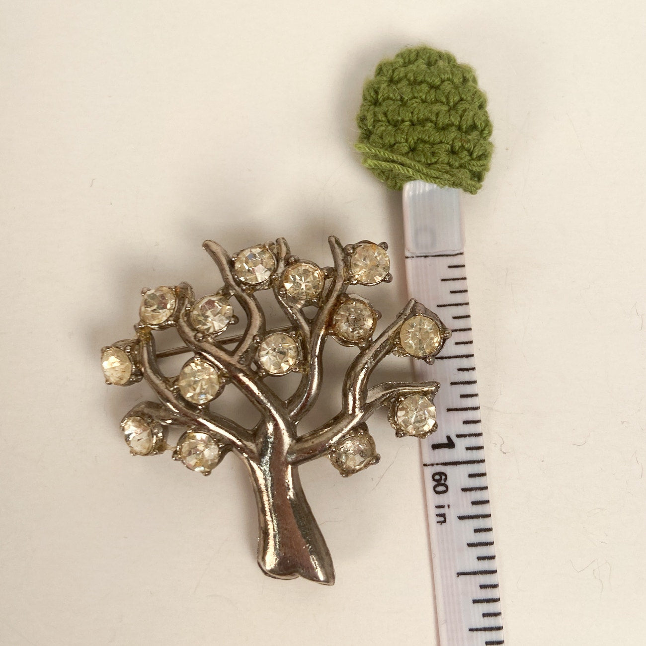 Tree of Life Rhinestone Brooch