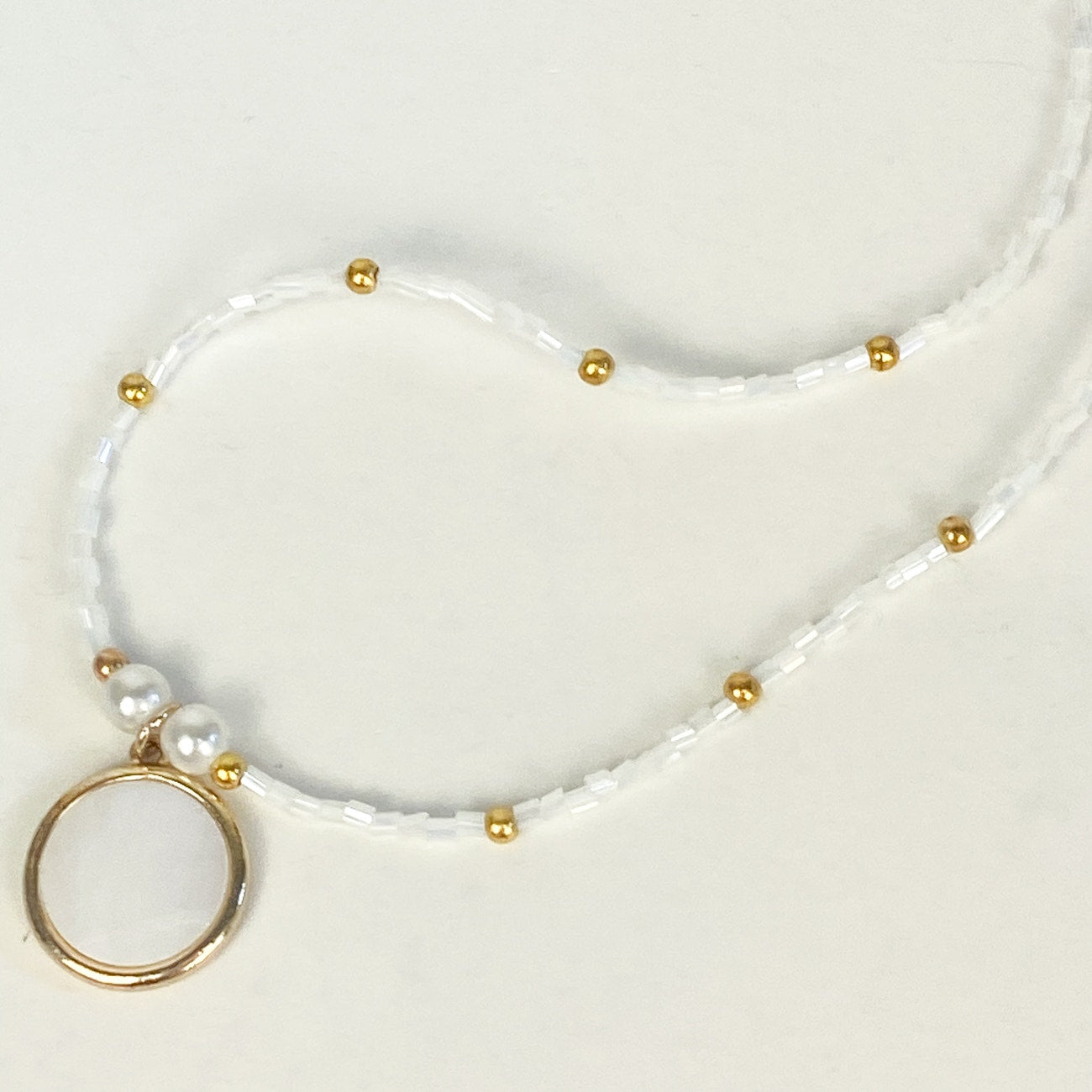 Beachy White Shell Bead Necklace