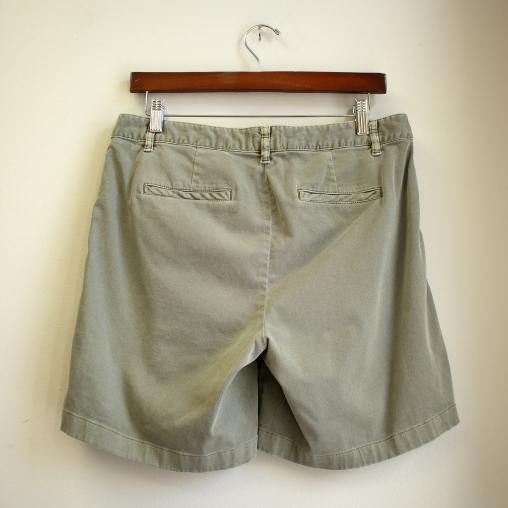 J.Jill Washed Olive Pleated Shorts Size 8
