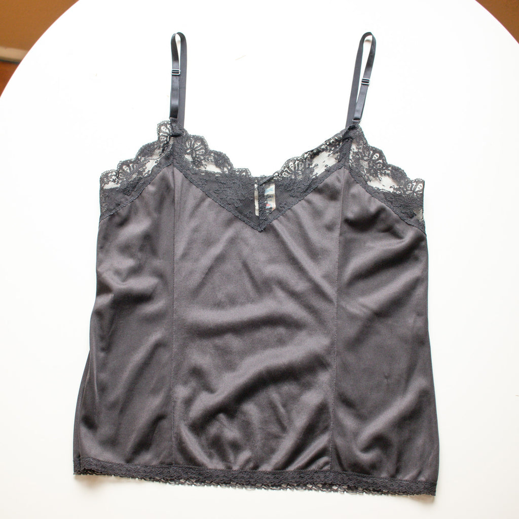 Union Made Vintage Black Lace Camisole