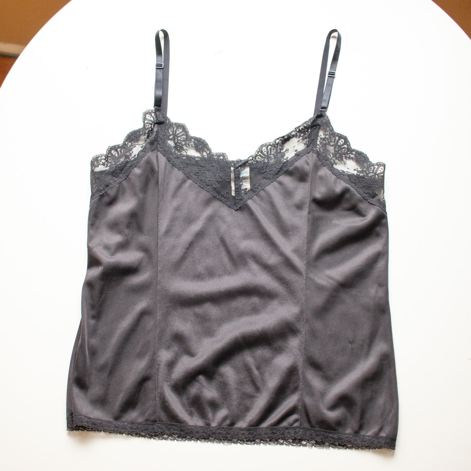 Union Made Vintage Black Lace Camisole