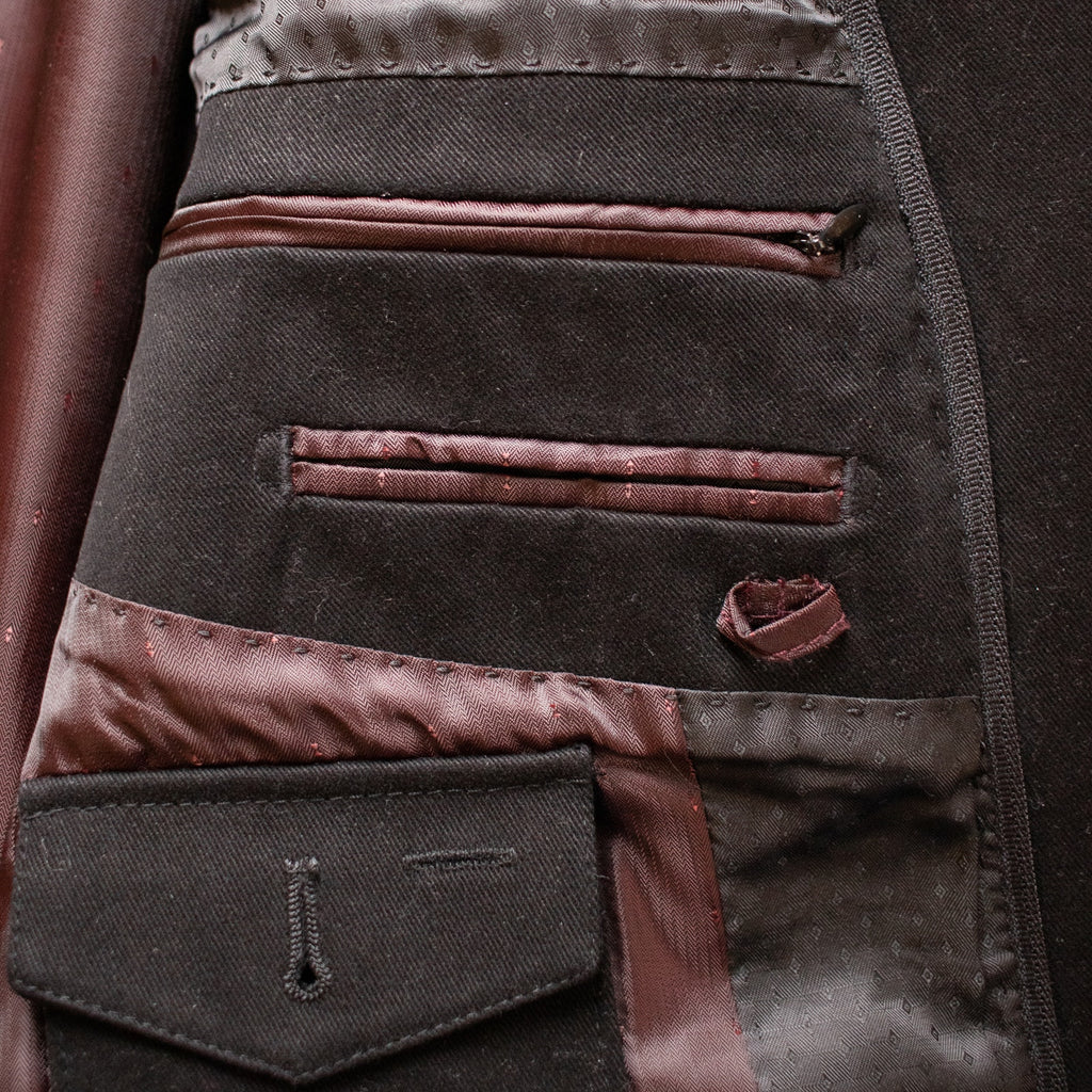 Kenneth Roberts Platinum Black Blazer Red Interior Size Medium