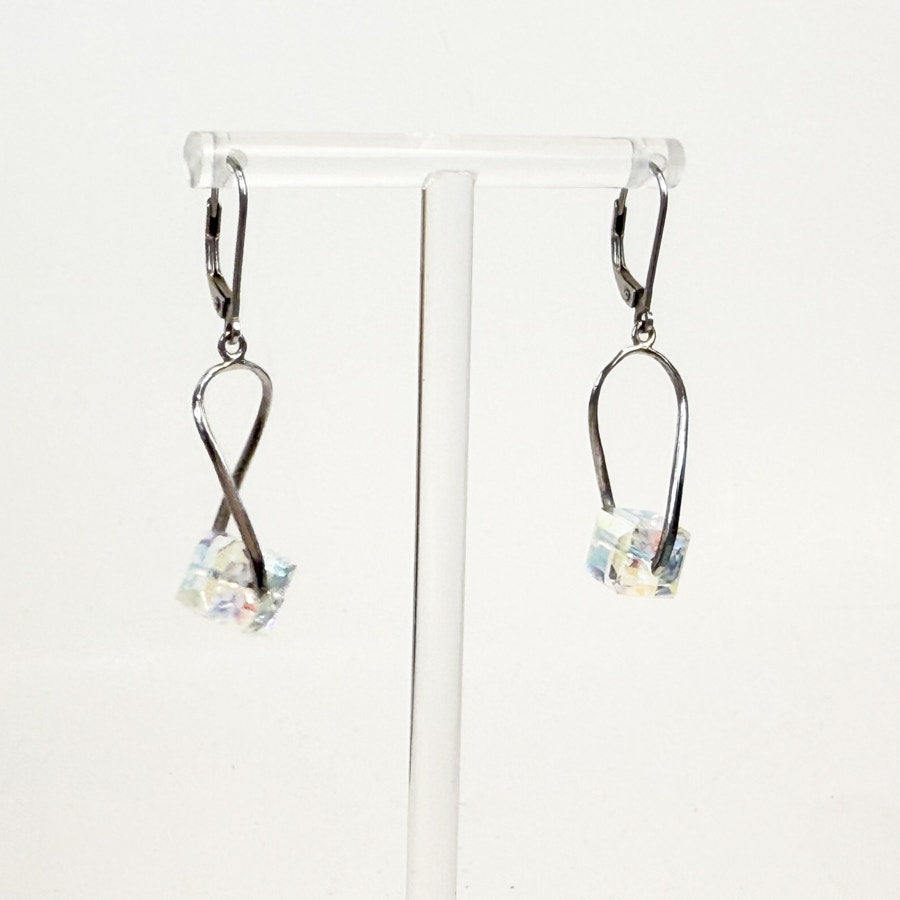 Sterling Silver Prism Earrings