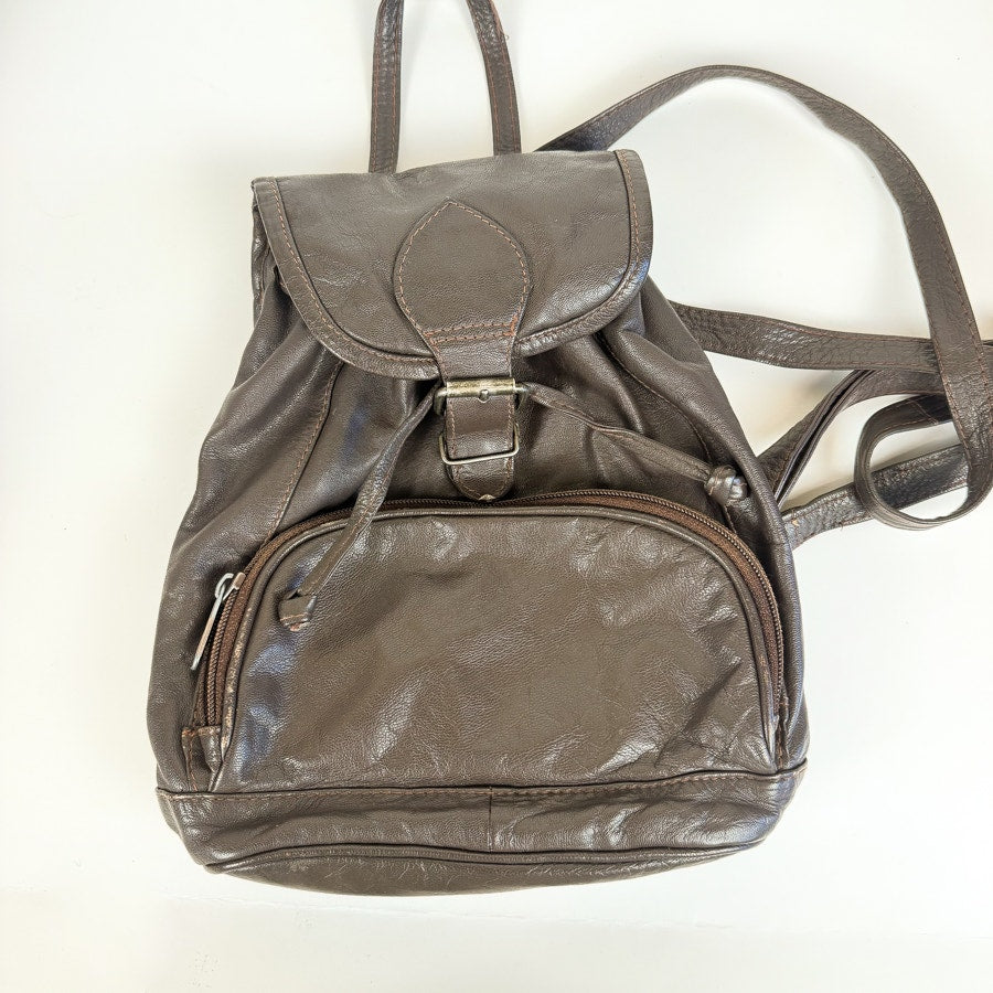 Brown Mini Backpack Vintage