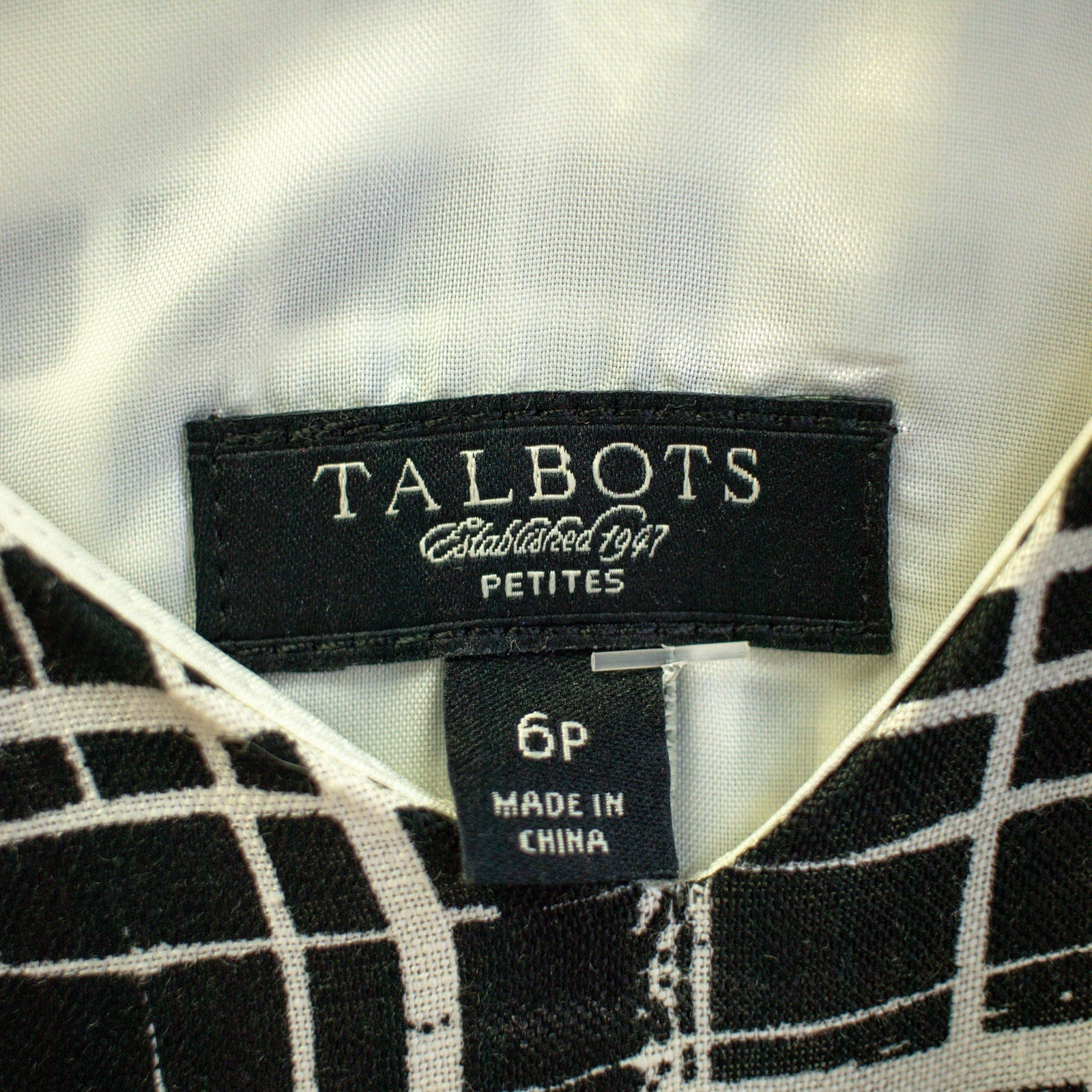 Talbots Plaid Asymmetric Sleeveless Wrap Waist Cocktail Dress Size 6P