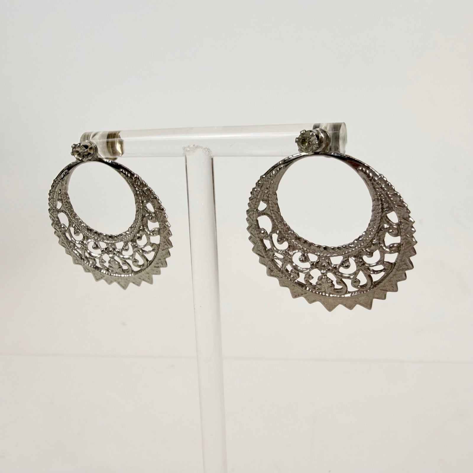 Silvery Lacey Earrings