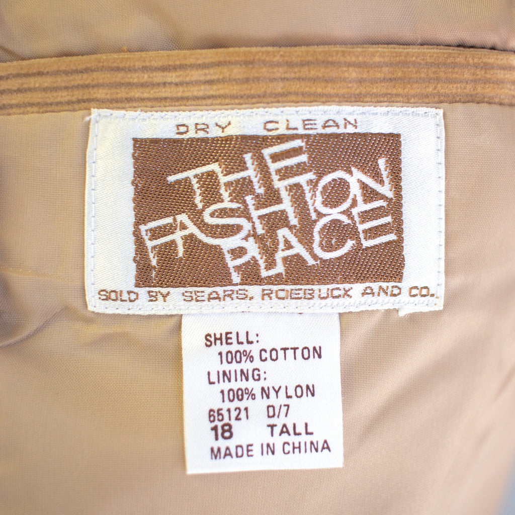 The Fashion Place Beige Corduroy Blazer Size 18