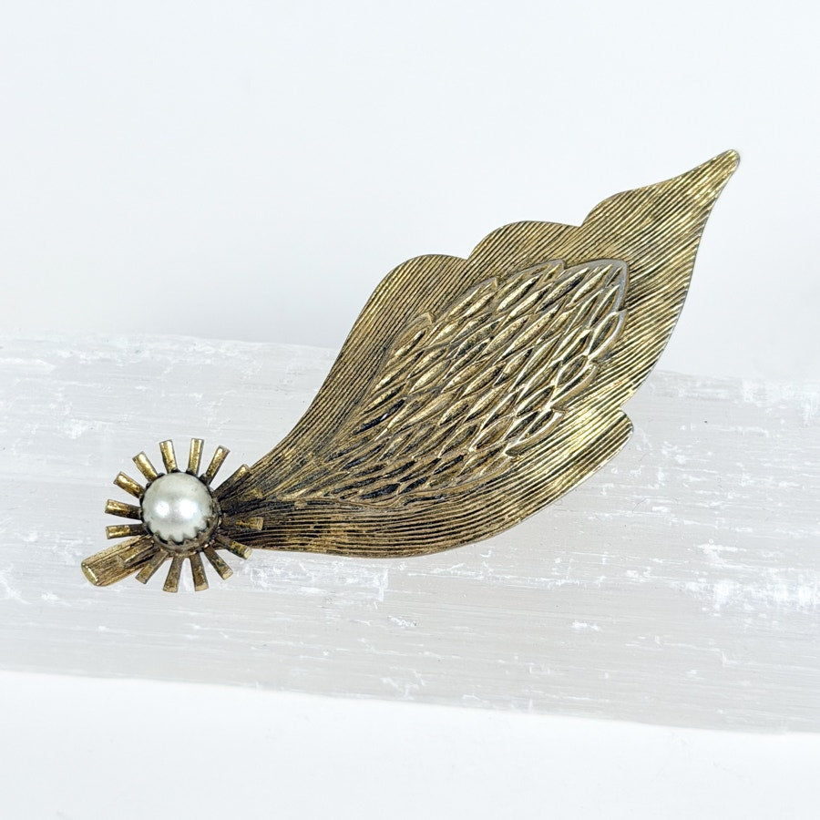 Hair Clip Late 50s Gold-Tone