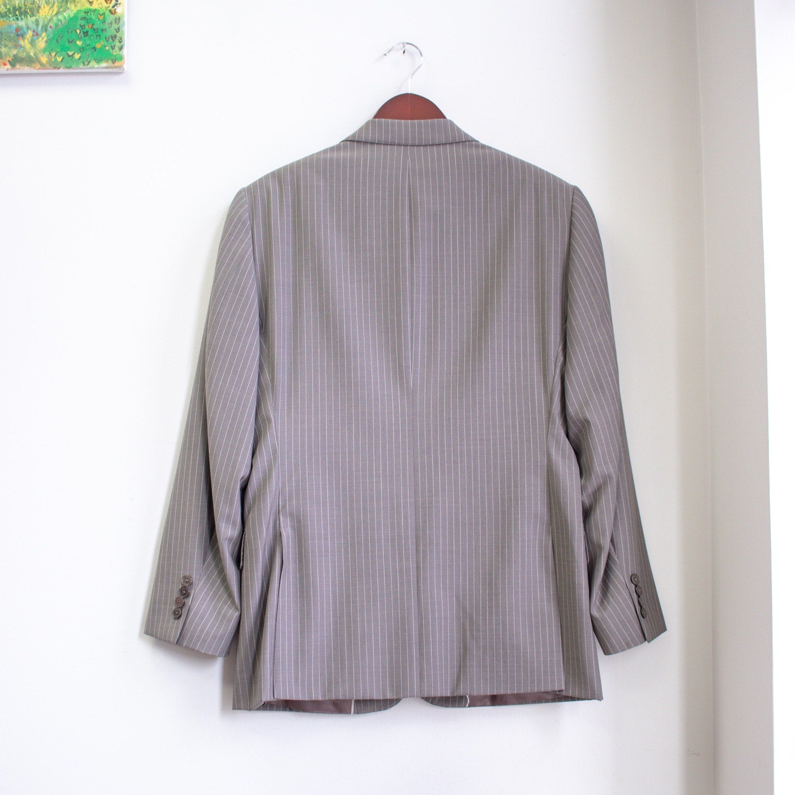 Versace Wool Pinstripe Suit Size 38R