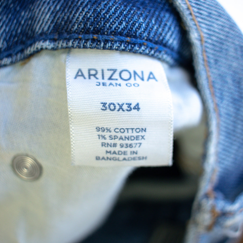 Arizona Jean Company Slim Straight Medium Wash Jeans Size 30x34