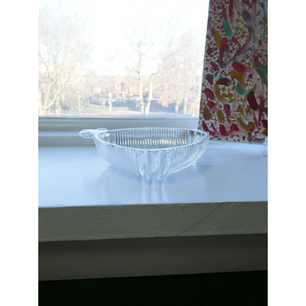 Glass Jewelry Dish Antique Shell Dish
