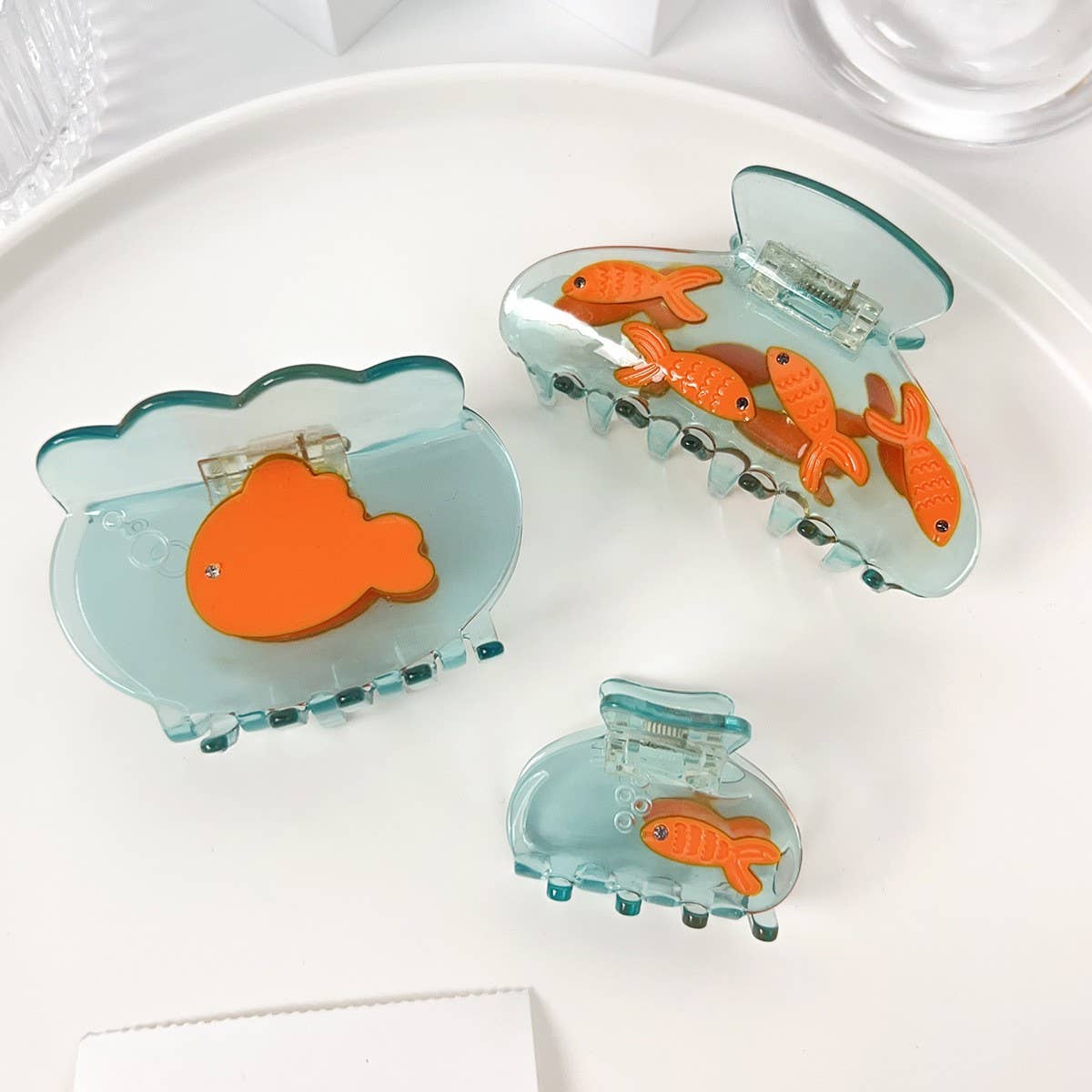 Mini Koi Fish Hair Claw - Cute Acetate Summer Clip_CWAHA2068