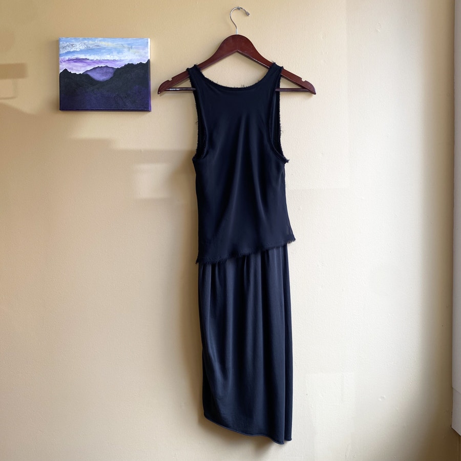 Indie Sleaze Black Casual Dress rag & bone Asymmetrical Hem Small