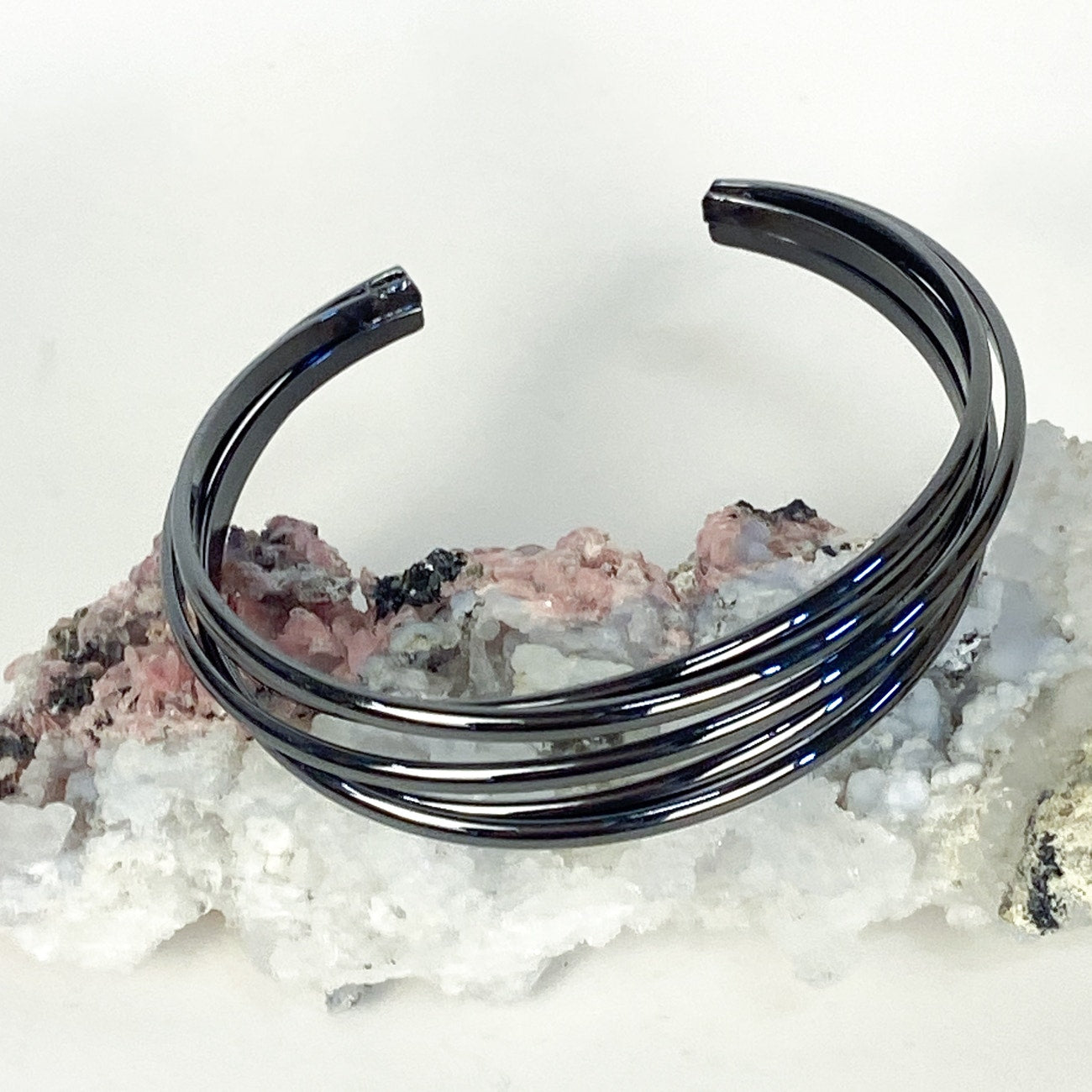 Gunmetal Gray Cuff Bracelet